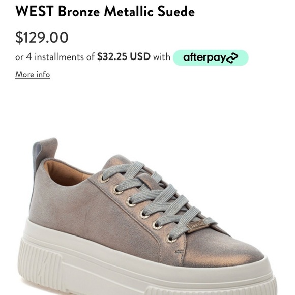 NIB J/SLIDES NYC West Bronze Leather Sneaker Shoes White Platform Soles Size 10M - Picture 13 of 13